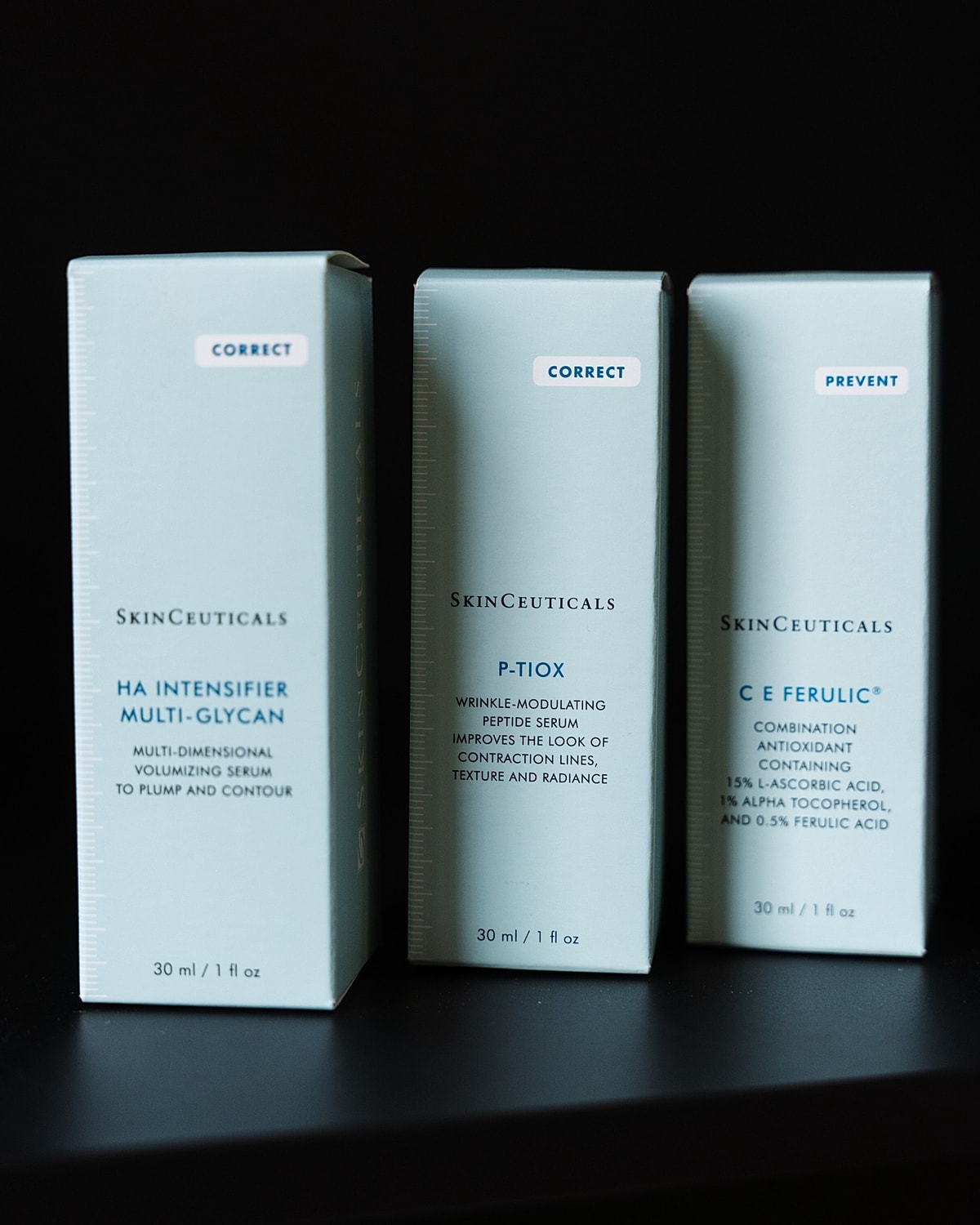 SkinCeuticals skincare products in packaging.