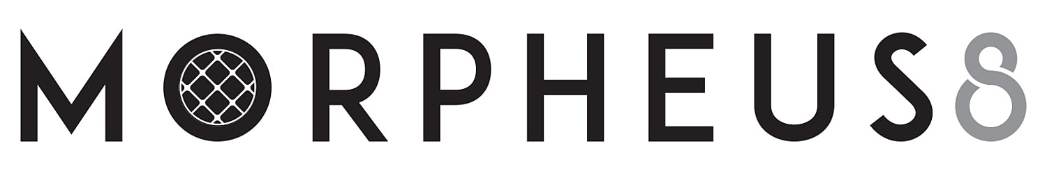 Morpheus8 logo design and branding elements.
