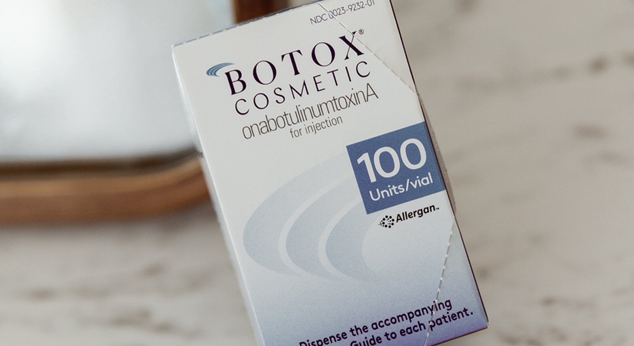 Botox cosmetic injection vial packaging.