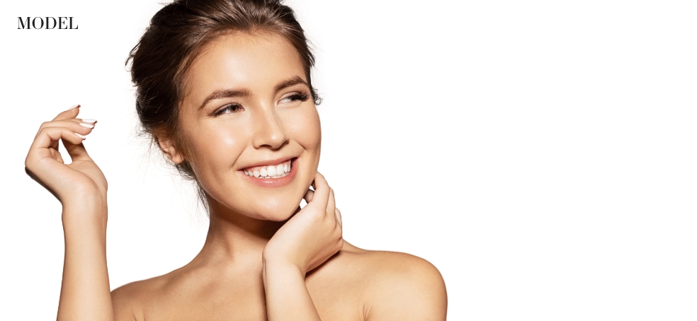 Woman with glowing skin